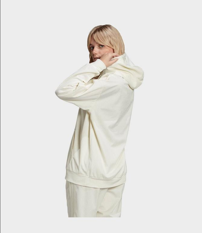 Adidas women's velvet corduroy hoodie