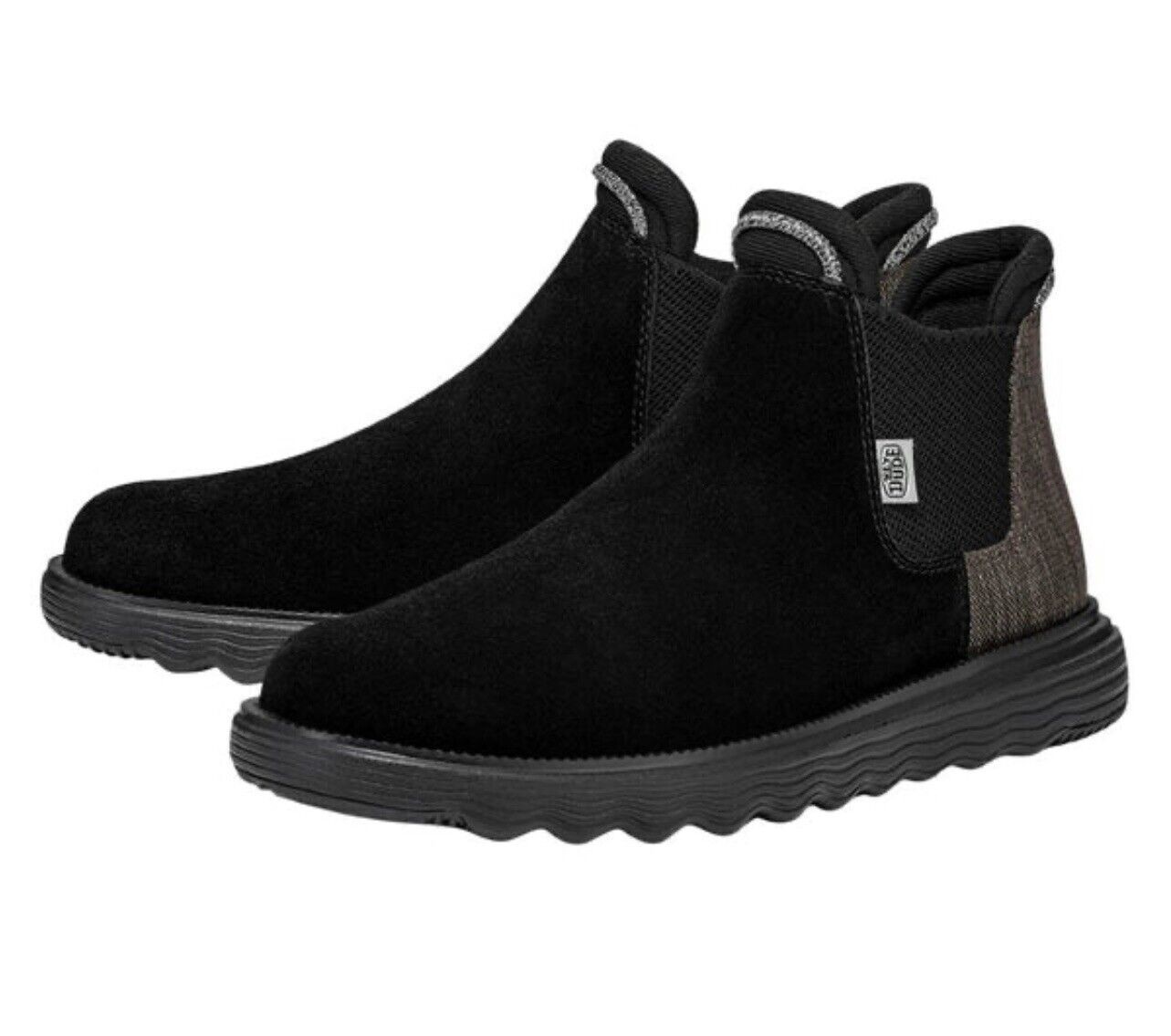 Hey Dude Women's Branson Boot Suede Black Black Shoes NIB! 2023 Size 7 Women’s