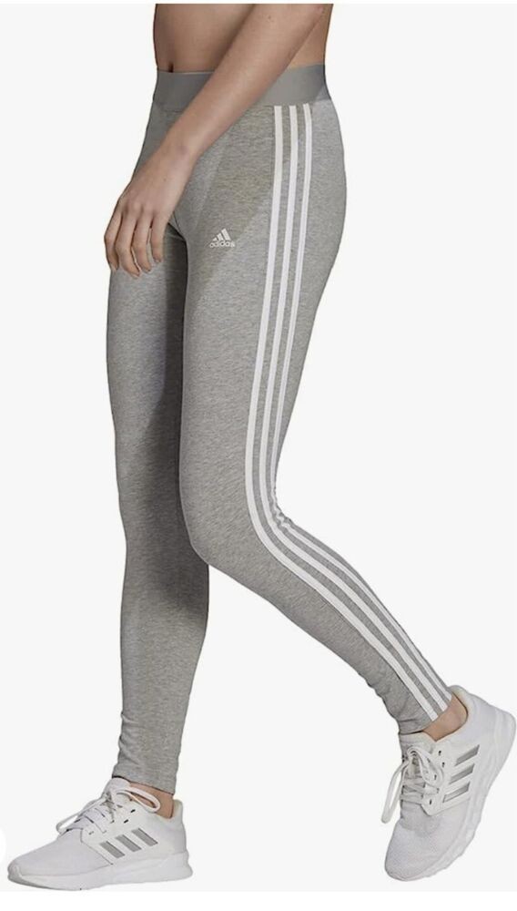 NEW WITH TAGS Adidas Women's Essentials 3-Stripes Leggings - XXL Tall GRAY