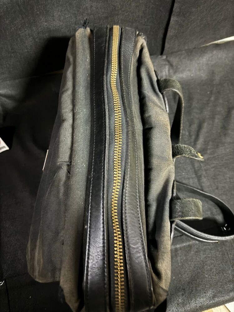 Filson Rugged Twill Original Briefcase Black Made in USA w/Strap STYLE:70257