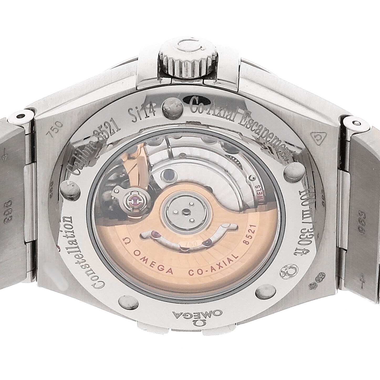 Omega Constellation automatic gold diamond ladies bracelet watch 123.55.31.20.51.001-