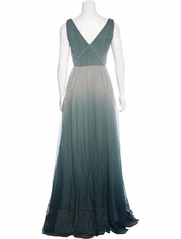 GLAMOUROUS, sold out, super rare, brand new $9500 BURBERRY PRORSUM Silk MAXI Dress with label-