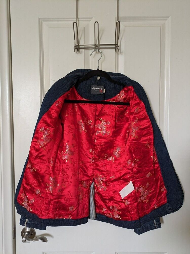 Rare Vintage Pepe Jeans London 75 Women's Denim Jacket Size M Medium RRP £200