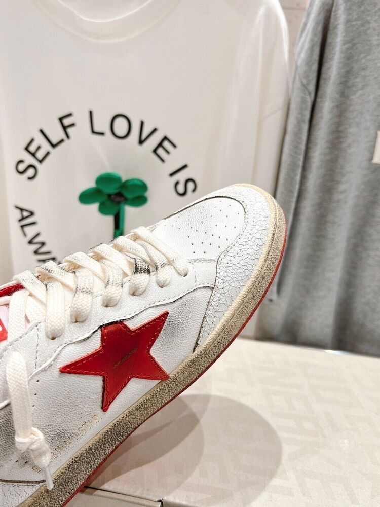 NEW GGDB Golden Goose Deluxe Brand Dirty Red Shoes