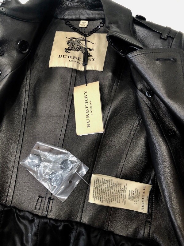 Brand new with label! BURBERRY leather and CALF hairstyle, CHURCHWOOD TRENCH coat retail $7,550 size 38-