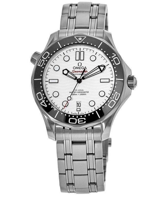 The new Omega Seamaster Diver 300 M white dial men's wristwatch 210.30.42.20.04.001-