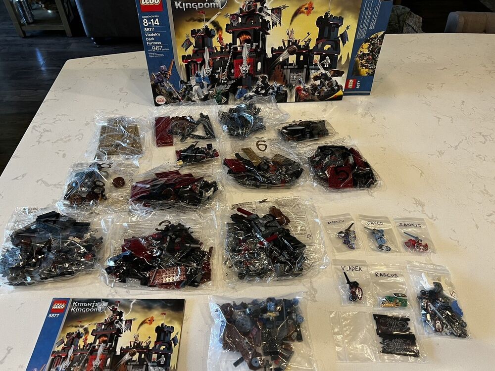 LEGO 8877 Vladek's Dark Fortress OPEN BOX 100% COMPLETE Knights Kingdom Castle