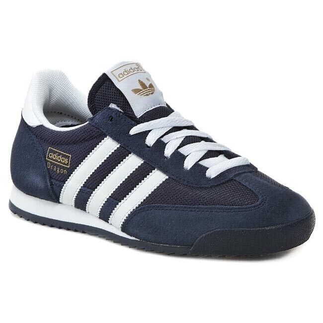 adidas dragon Mens Originals Trainers Uk Size 7 - 12 G50919 NAVY WHITE MET GOLD