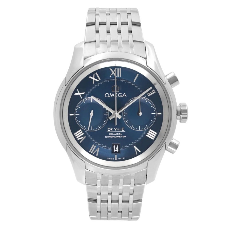 Omega De Ville Co Axial Steel Blue Dial Automatic Men Watch 431.10.42.51.03.001