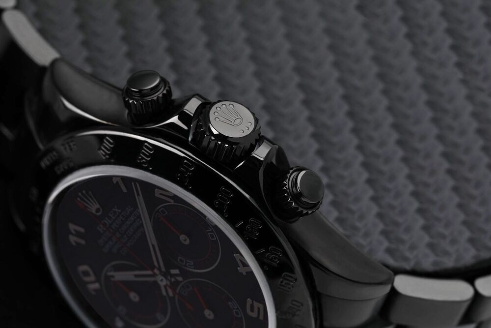 Rolex Cosmograph Daytona Black/Red Racing Dial PVD/DLC Coated Watch 116523