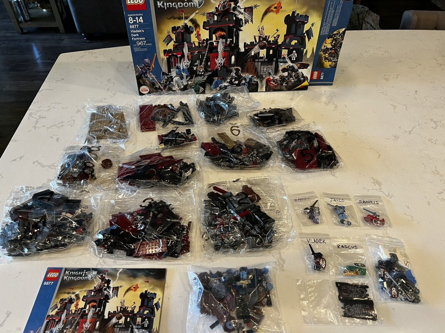 LEGO 8877 Vladek's Dark Fortress OPEN BOX 100% COMPLETE Knights Kingdom Castle