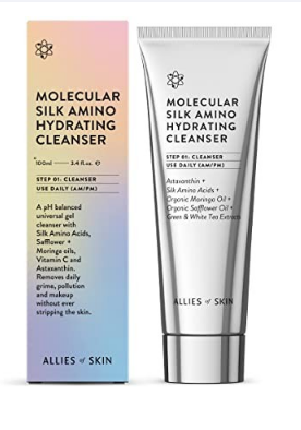 Allies of Skin Rejuvenation & Hydration Bundle. Multi Acids & Retinoid Brightening Sleeping Facial. Exfoliates & Hydrates (1.7Oz) + Molecular Silk Amino Hydrating Cleanser. Nourishes & Repairs (3.4Oz)