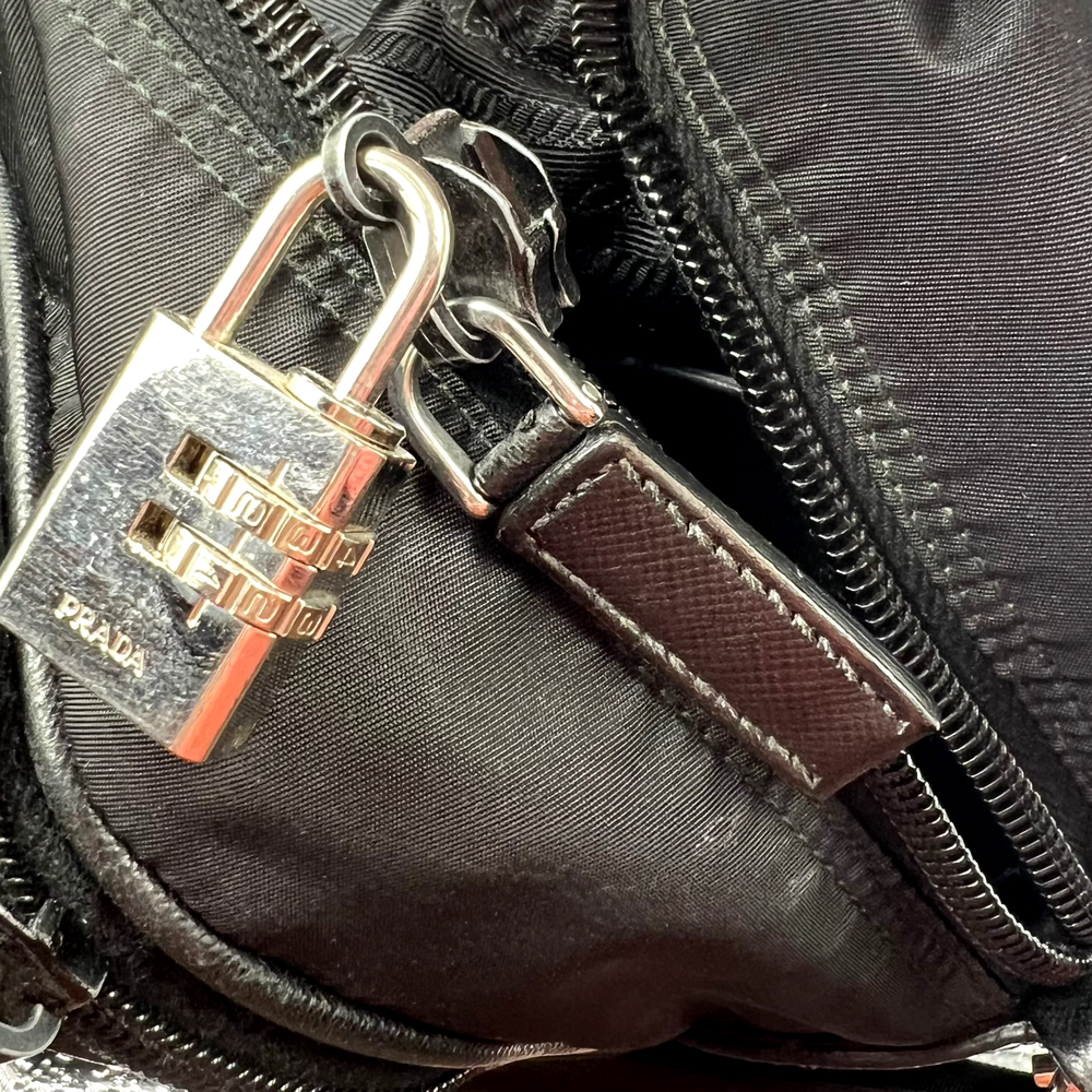 PRADA Black Nylon Simple Classic Briefcase