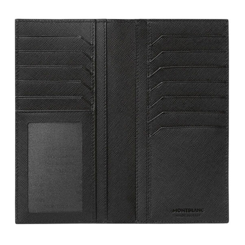 MONTBLANC Genuine 113207 Sartorial 12cc Long Wallet Men's Vertical Wallet Black-