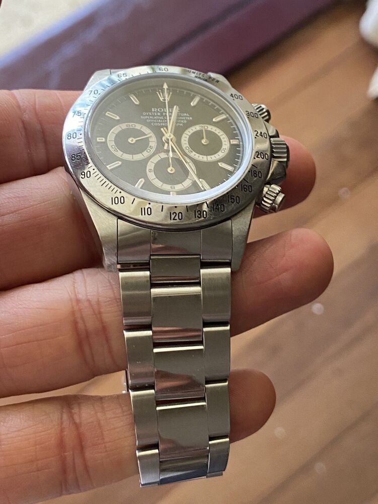 Rolex Cosmograph Daytona Men's Black Watch 16520 Patrizzi dial