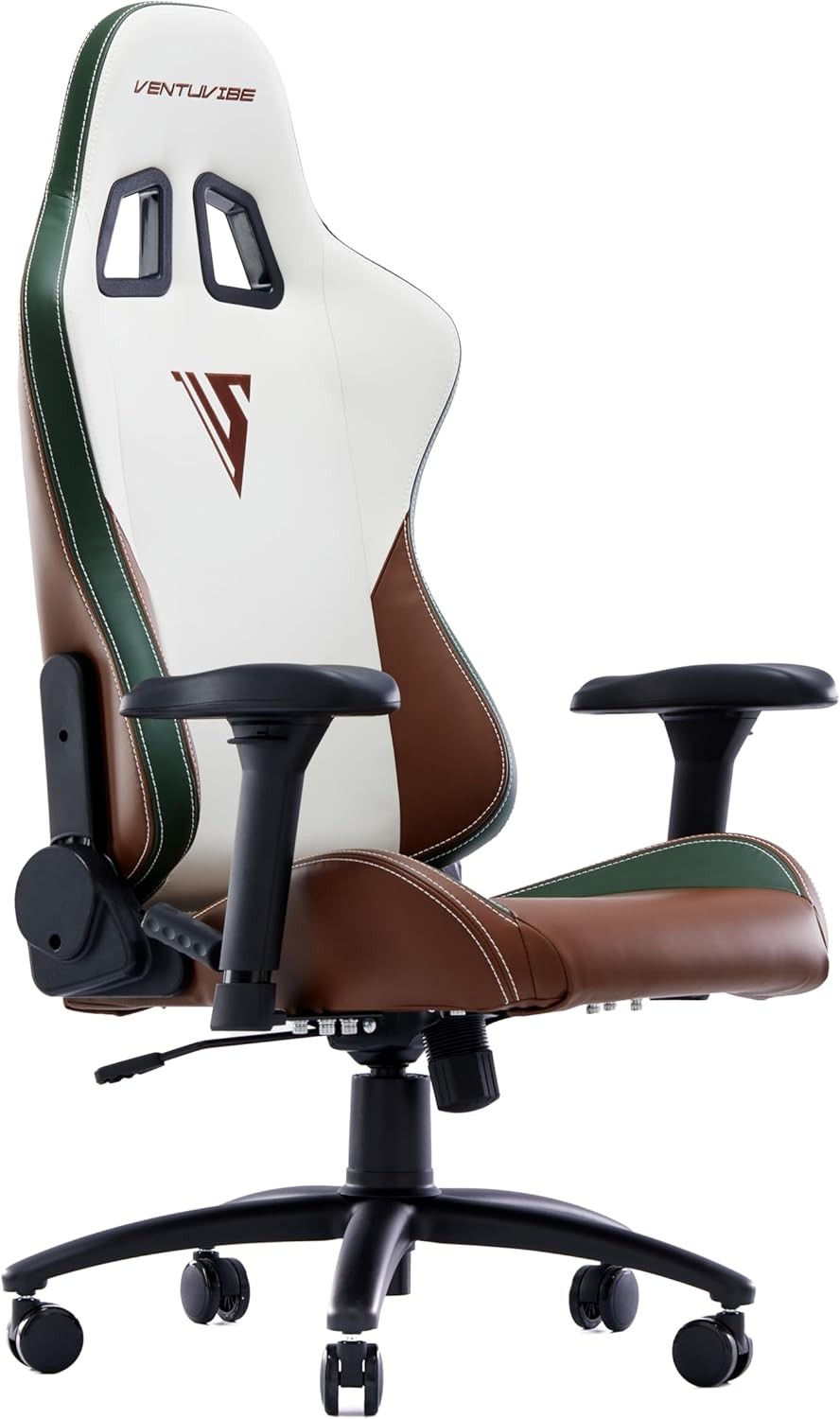 Ergonomic Gaming and Office Chair with Memory Foam Pillow, 4D Adjustable Armrests, PU Leather Reclining High Back Comfort Computer Chair