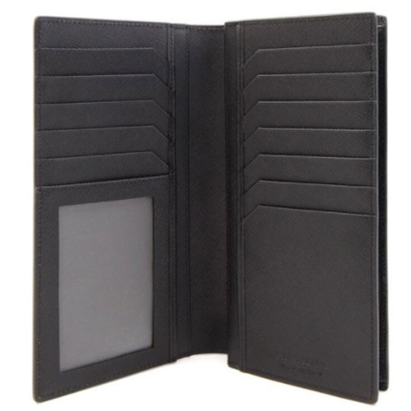 MONTBLANC Genuine 113207 Sartorial 12cc Long Wallet Men's Vertical Wallet Black-