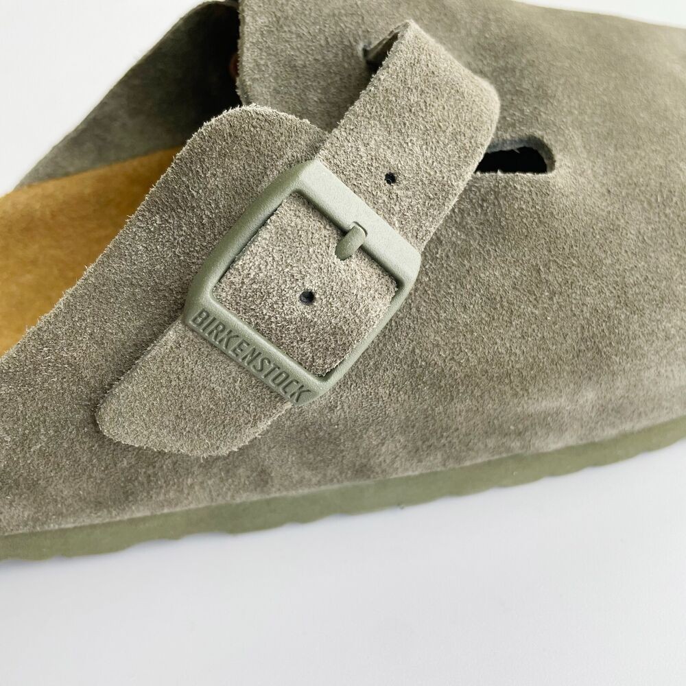 Birkenstock Boston Soft Footbed Suede Leather Women's casual shoes for Thyme