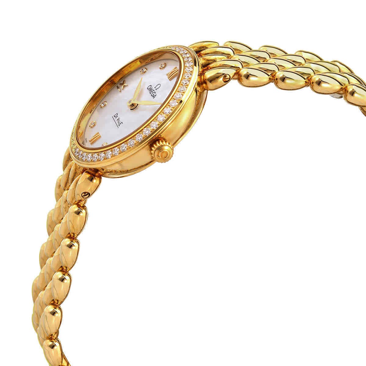Omega De Ville Prestige Quartz Diamond Women's Watch 424.55.27.60.55.006-