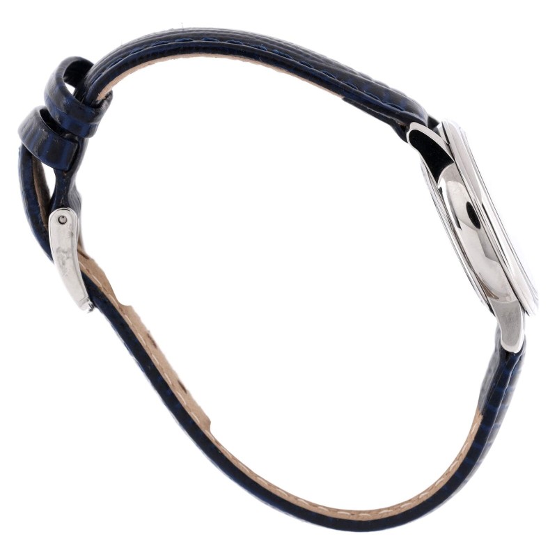 Omega De Ville Prestige Quartz Watch Stainless Steel and Leather with Diamond Ma