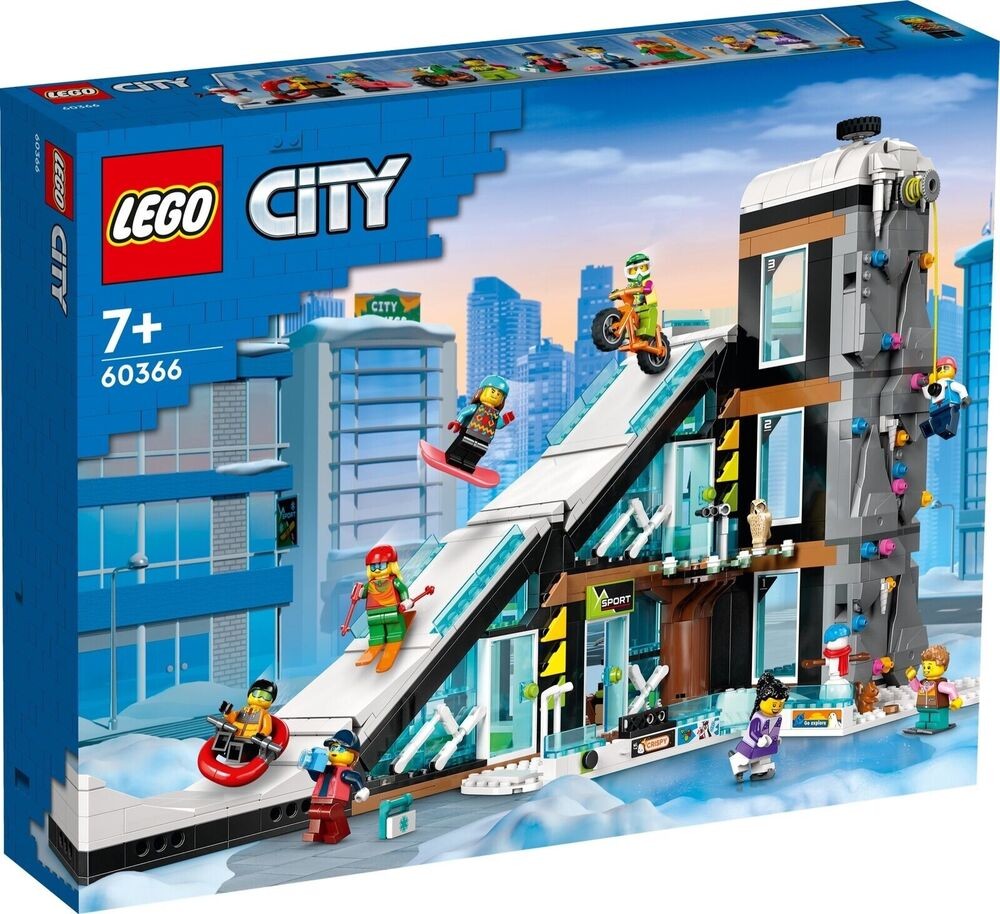 BRAND NEW LEGO CITY SKI CENTER & CLIMBING SET #60366 Buidling Kit 1045 Pcs