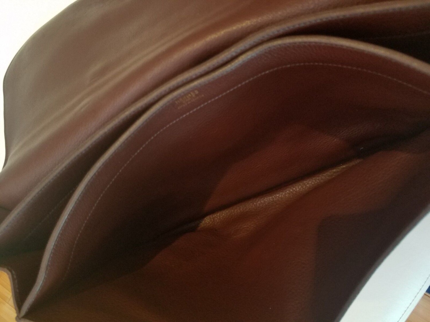 Authentic Hermes SAC is a popular leather handbag briefcase-brown-