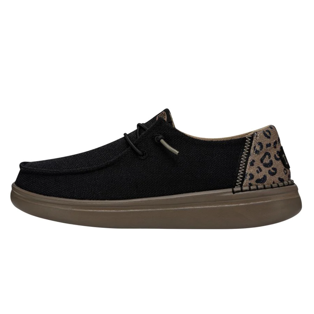 Hey Dude Wendy Rise Leo - Black | Women's Shoes | Women's Slip on Loafers