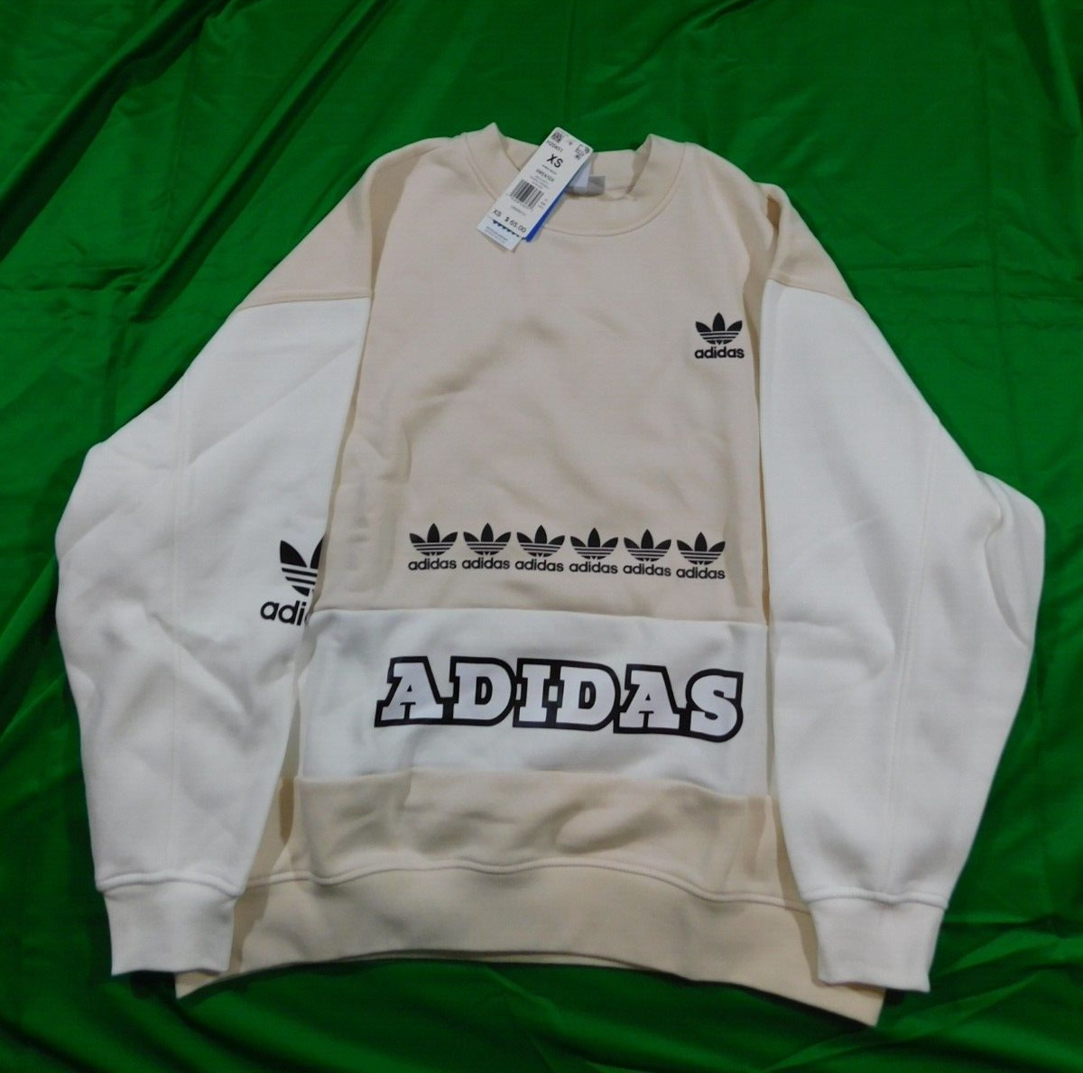 Adidas Originals Trefoil LOGO sweater women's L Wonder white H20451-