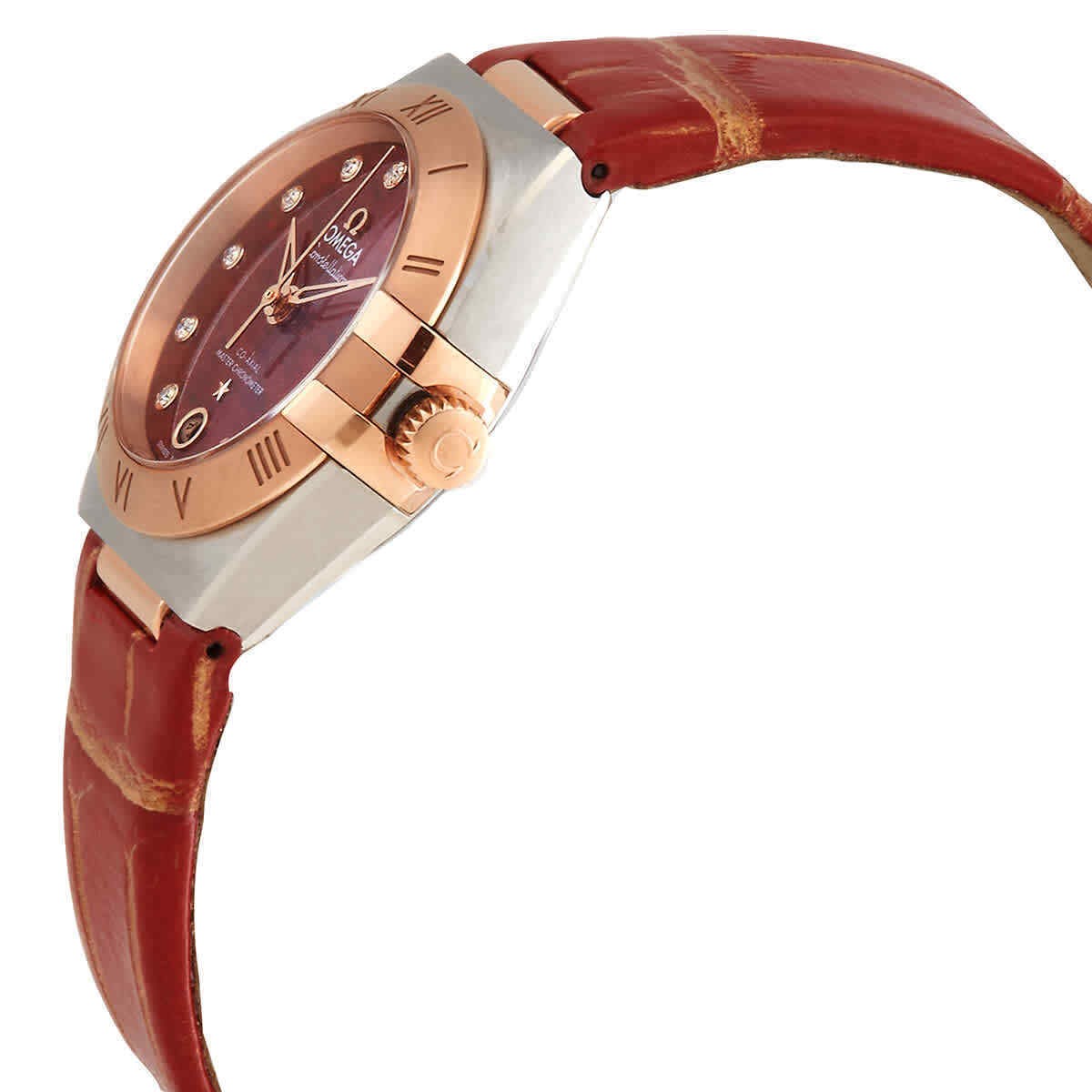 Omega constellation diamond red dial women's watch 131.23.29.20.99.02-