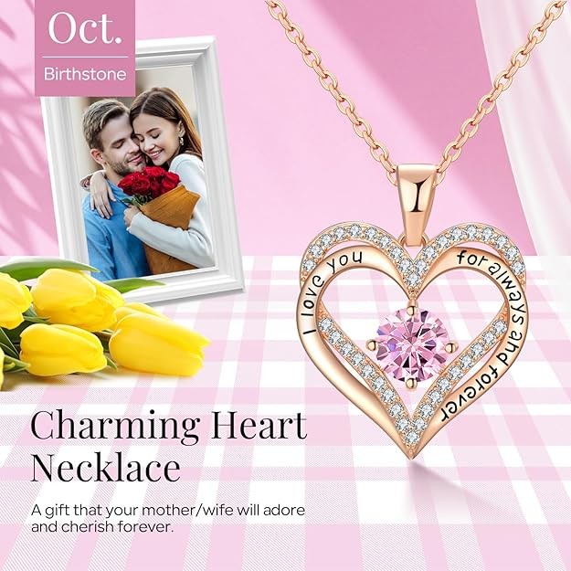 18K Rose Gold Necklaces for Women Birthday Gifts for Women Jewelry for Women Birthday Gifts for Wife Girlfriend Daughter Wife Birthday Gifts for Anniversary Mothers Day Christmas Valentines Gifts