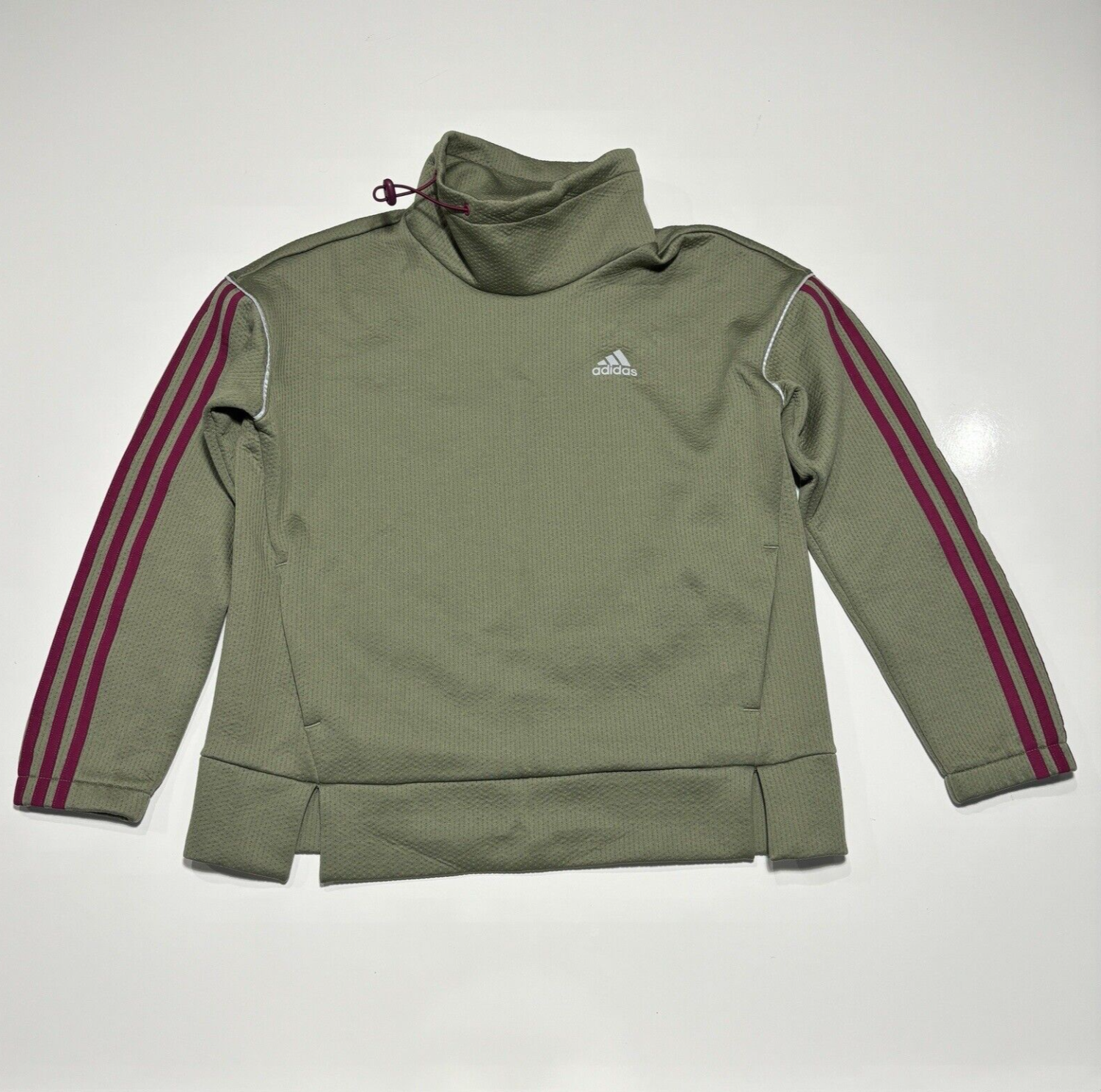 Adidas Aeroready sweater small green pullover simulation collar elasticity-