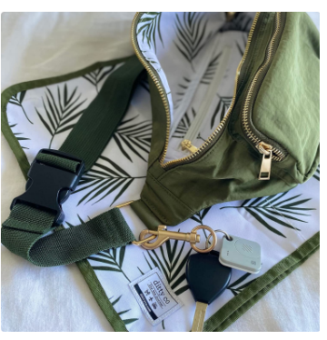 Ditty Co. Small Diaper Bag - Portable Changing Pad - Women's Messenger Bag - Baby Wipe Holder - Baby Travel Essentials - Maternity Essentials - Women's Fanny Bag - Travel Purse - Diaper Bag