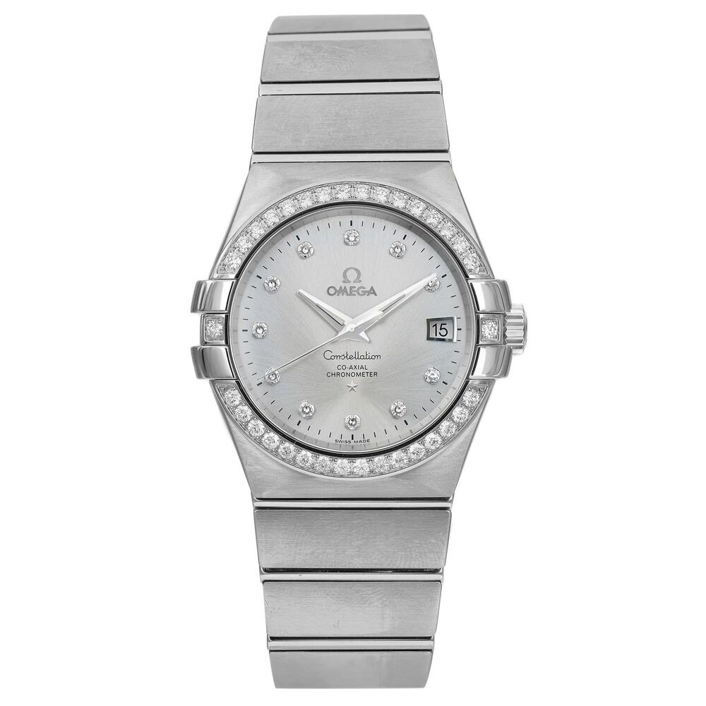 Omega Constellation Steel Diamond Silver dial Women's Watch 123.15.35.20.52.001-