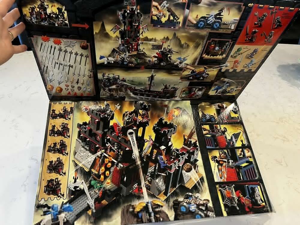 LEGO 8877 Vladek's Dark Fortress OPEN BOX 100% COMPLETE Knights Kingdom Castle