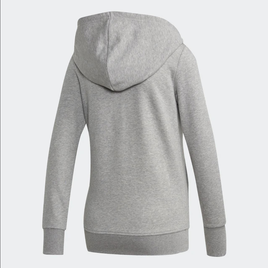 Adidas Women's Clover Essential Zipper Hoodie, Medium Gray Heather-