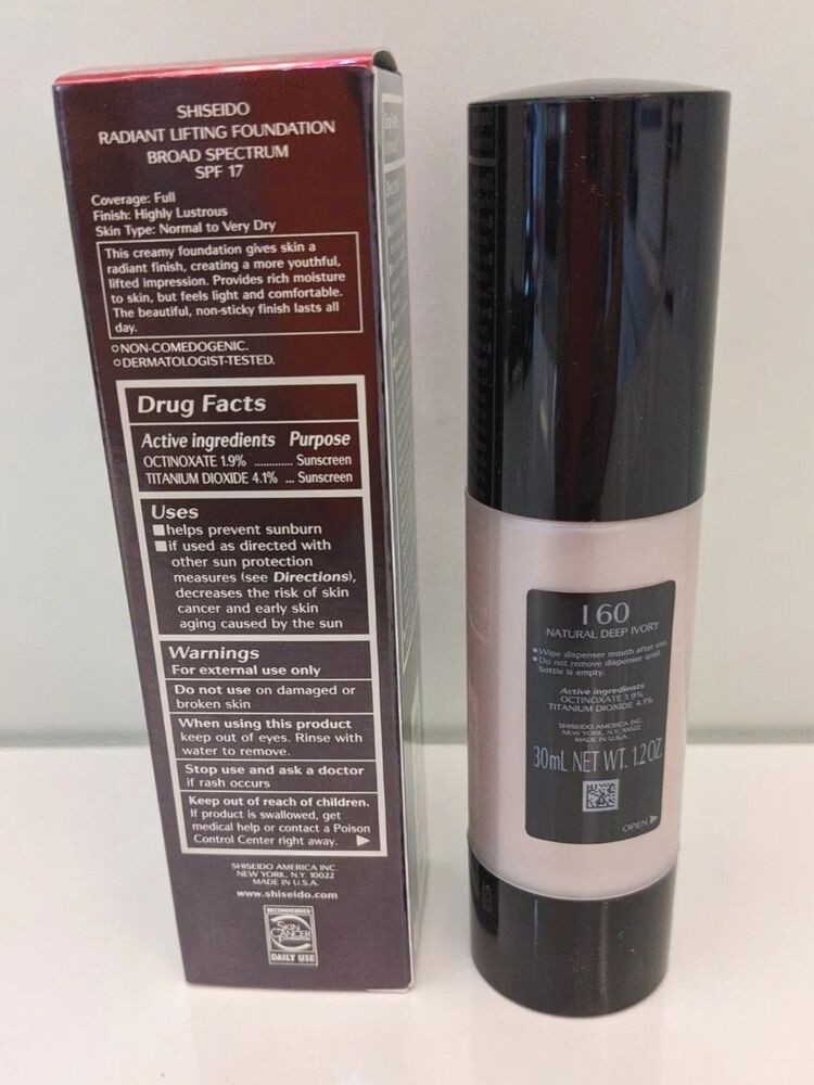 Shiseido Radiant Lifting Foundation - I60 - SPF 17 - 1.2 oz. - New in Box
