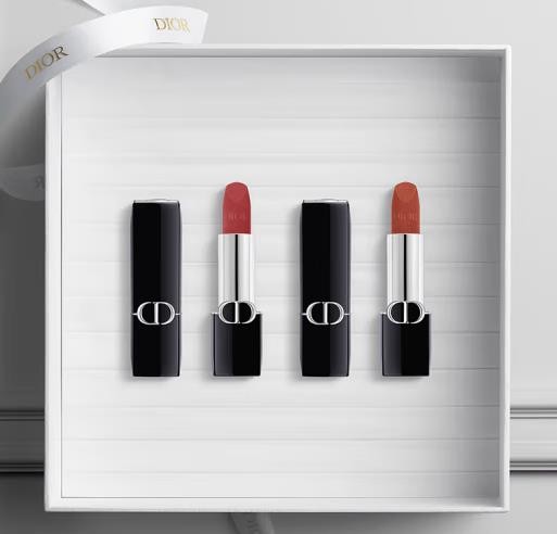 Dior DIOR brilliant blue gold lipstick set gift box velvet (188+720) Teacher's Day gift birthday gift female