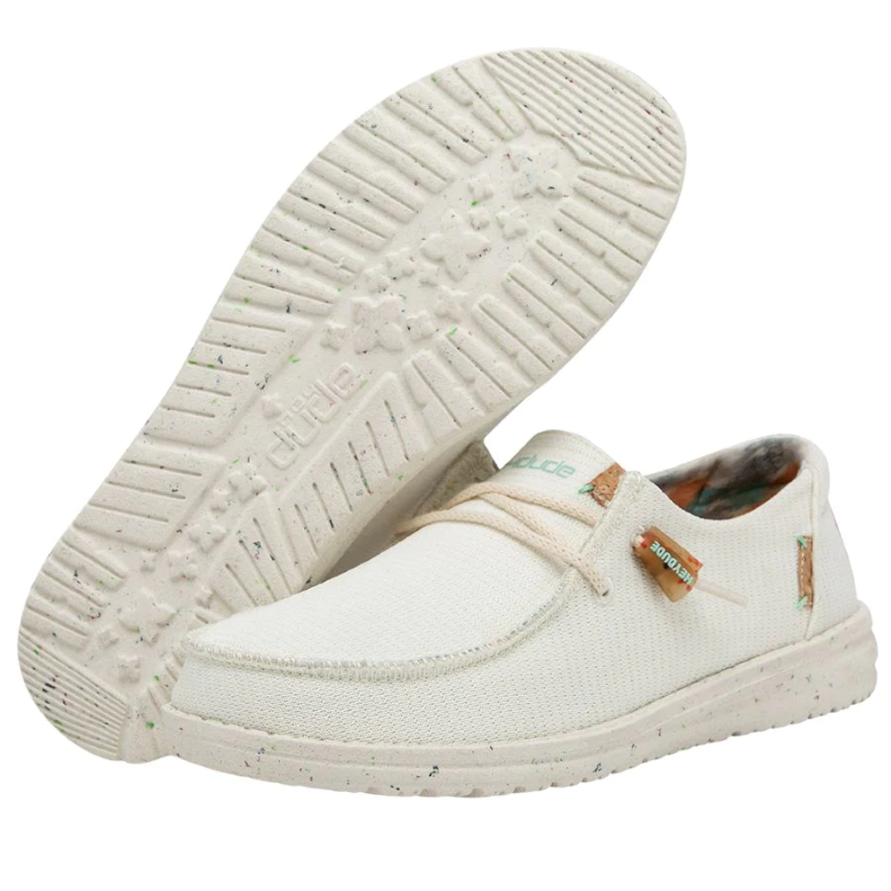 Hey Dude Wendy Knit White | Women's Shoes | Women's Slip on Loafers