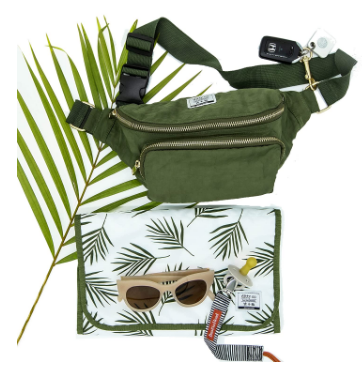 Ditty Co. Small Diaper Bag - Portable Changing Pad - Women's Messenger Bag - Baby Wipe Holder - Baby Travel Essentials - Maternity Essentials - Women's Fanny Bag - Travel Purse - Diaper Bag