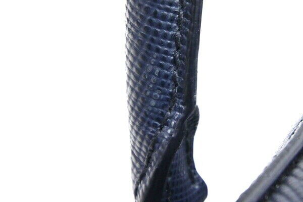 PRADA 2WAY Briefcase 2VE363 Navy Leather Used Shoulder Bag Crossbody Shoulder