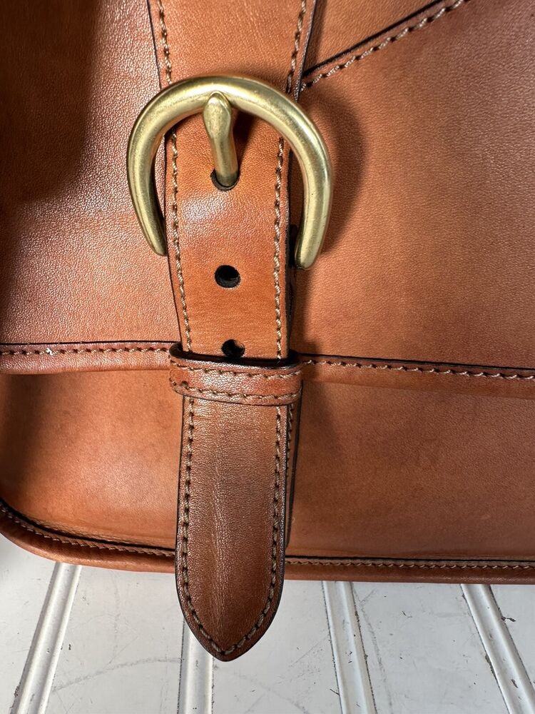 Ghurka #95 Chestnut Too Handle Leather shoulder bag Briefcase