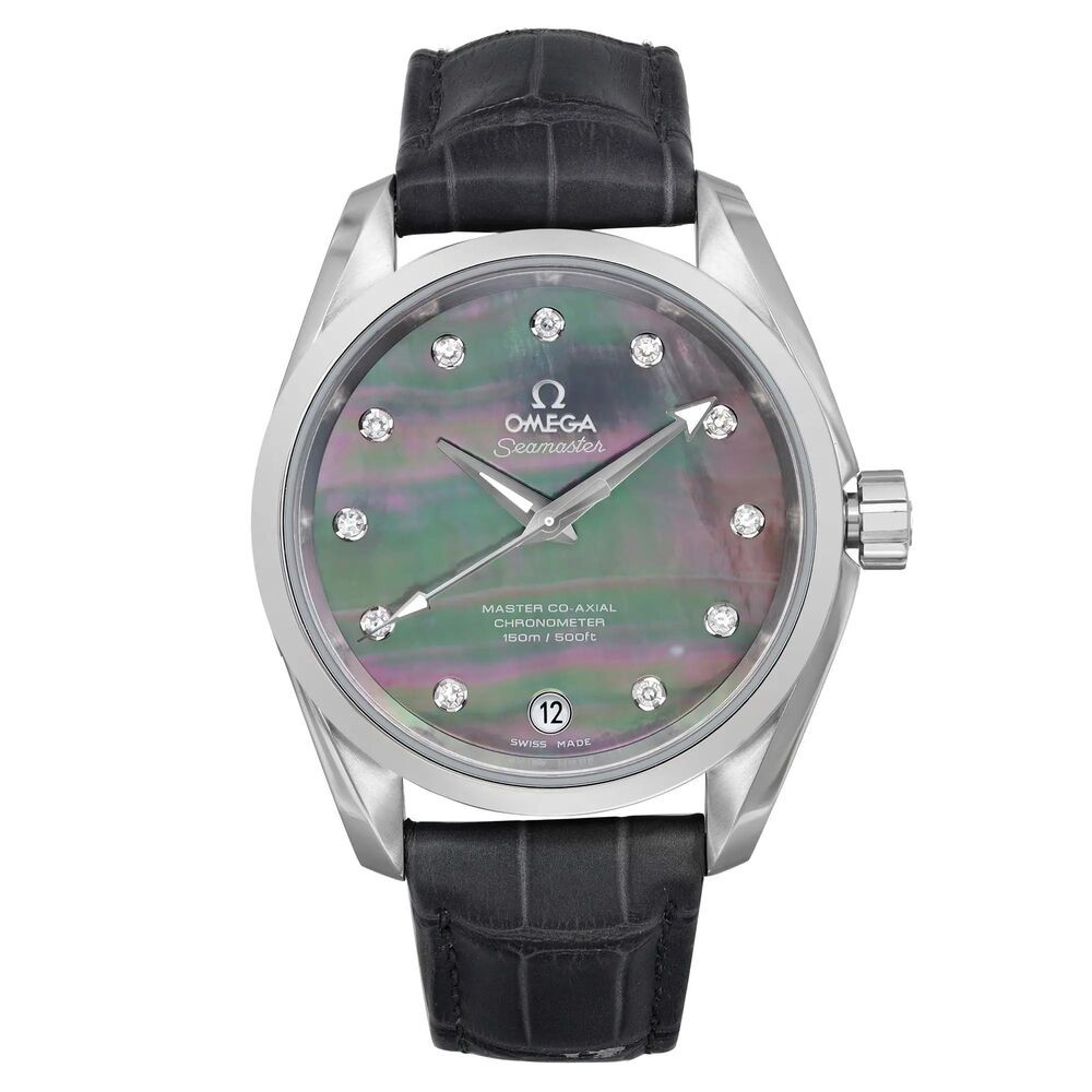Omega Seamaster Aqua Terra Steel MOP Diamond Grey dial Watch 231.139.21.57.001-