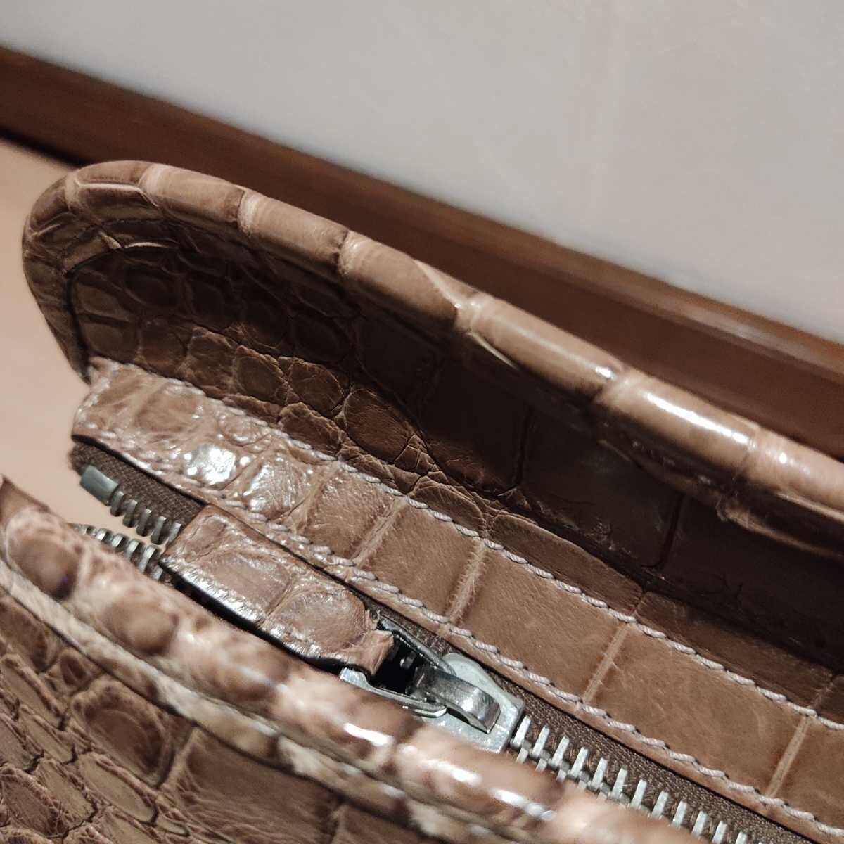 GUCCI crocodile leather large handbag-