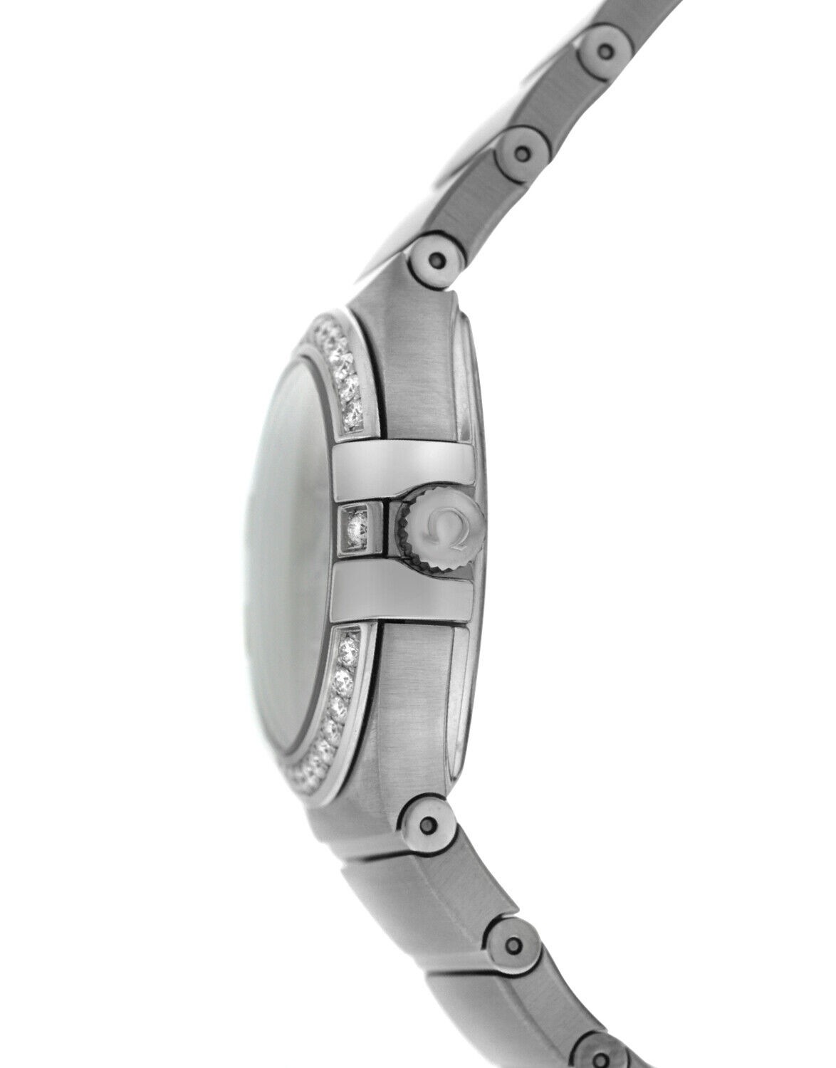 Omega Constellation 123.15.27.60.55.002 Diamond Sunburst MOP 27mm Quartz Watch -