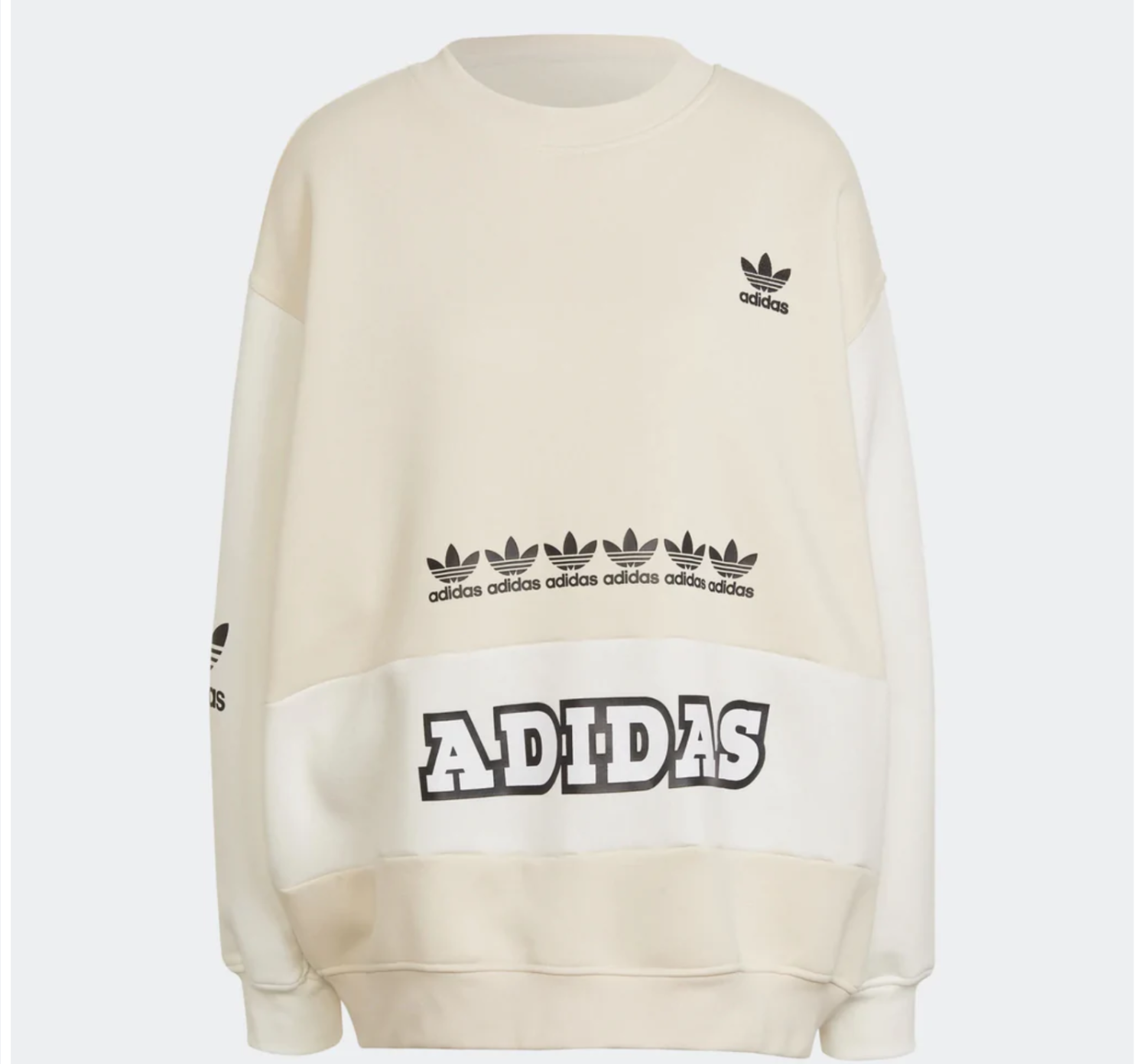 Adidas Originals Trefoil LOGO sweater women's L Wonder white H20451-