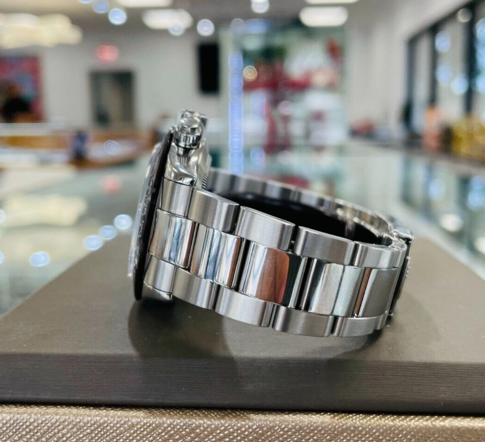 Rolex Cosmograph Daytona Steel 116520 CUSTOM Glacier Blue Ceramic Bezel Watch