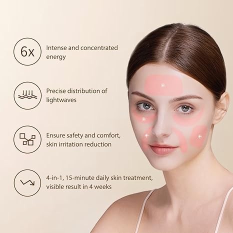 JOVS 4D Laser Phototherapy Mask, Red Light Therapy, 4 Different Wavelengths with FPT Concentration Technology, 3 Modes Portable Mask for Anti-Aging