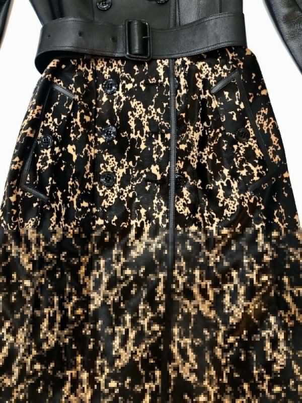 Brand new with label! BURBERRY leather and CALF hairstyle, CHURCHWOOD TRENCH coat retail $7,550 size 38-