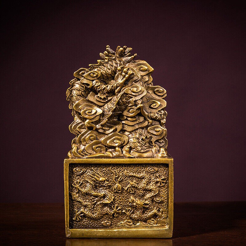 Boutique Handmade Pure Copper dragon seal