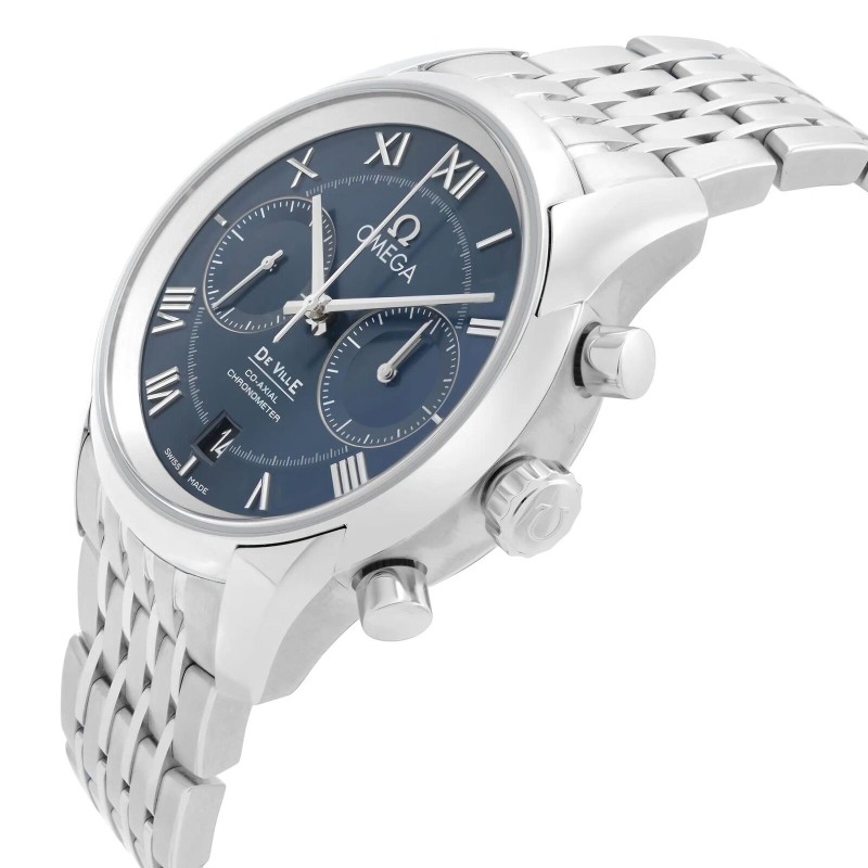 Omega De Ville Co Axial Steel Blue Dial Automatic Men Watch 431.10.42.51.03.001